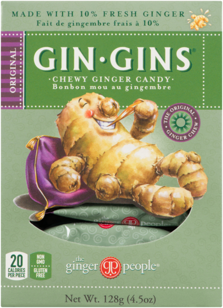 The Ginger People Gin Gins People Bonbon Mou au Gingembre Original 128 g