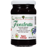 Rigoni di Asiago Fiordifrutta Wild Blueberries Organic Fruit Spread with Pectin 188 ml