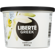 Liberté Greek Yogourt 2 % M.F. Vanilla 500 g