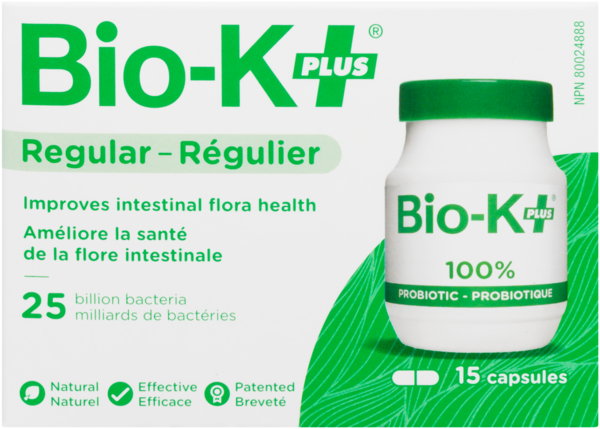 Bio-K+ Capsules probiotiques - Soins quotidiens+ 25 milliards - 15 capsules