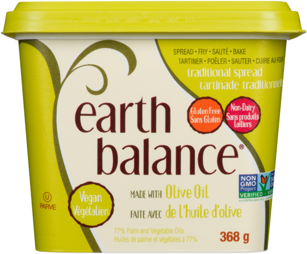 Earth Balance Tartinade Traditionnelle Fait avec de l'Huile d'Olive 368 g