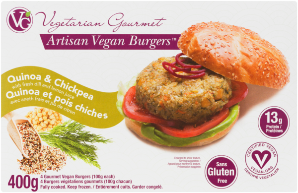 VG Gourmet Burger Veganique Quinoa Pois Chiche
