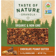 Taste of Nature Granola Chocolate Peanut Butter 5 Granola Bars x 35 g (175 g)