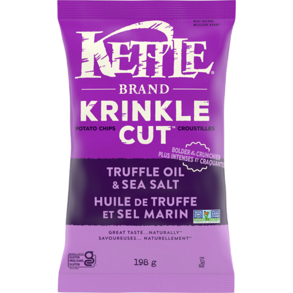 Kettle Croustilles Krinkle Cut huile de truffe et sel marin