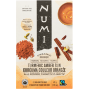 Numi Herbal Teasan Turmeric Amber Sun Organic 12 Non GMO Tea Bags 41 g