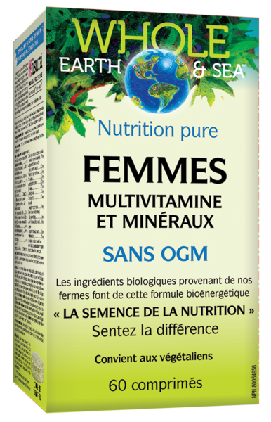 Whole Earth & Sea® Multivitamine et minéraux, Femmes   60 comprimés