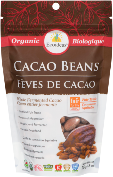Ecoideas Feves De Cacao Bio Fermenté 227G