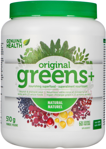 Genuine Health Greens+ Original, Flavour, Superfood Powder (poudre de super aliments)