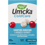 Nature's Way Umcka Cold Care Chewable Tablets Cherry Flavoured 20 Tablets