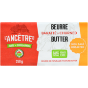 L'Ancêtre Pasture Butter Churned Unsalted Organic 250 g
