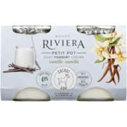 Maison Riviera Petit Pot Goat Yogourt Vanilla 4.9% Milk Fat 4 x 120 g
