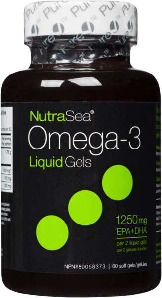 NutraSea Omega-3 Liquid Gels 60 Gélules