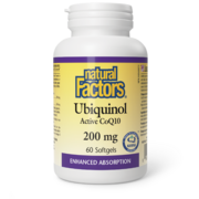 Natural Factors Ubiquinol Active CoQ10 200 mg 60 gélules
