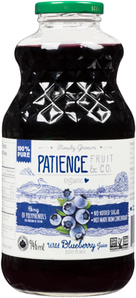 Patience Fruit & Co Jus de Bleuet Sauvage Biologique 946 ml