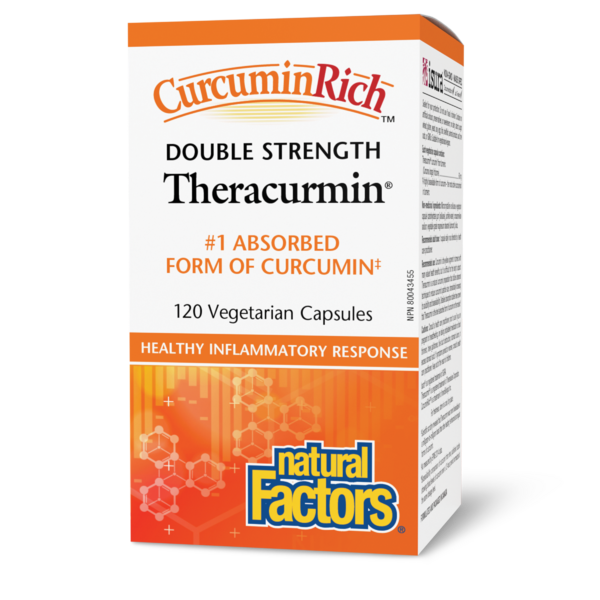 Natural Factors Theracurmin  Double puissance    120 capsules végétariennes