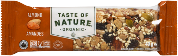 Taste of Nature Organic Barre-Collation Amandes 40 g