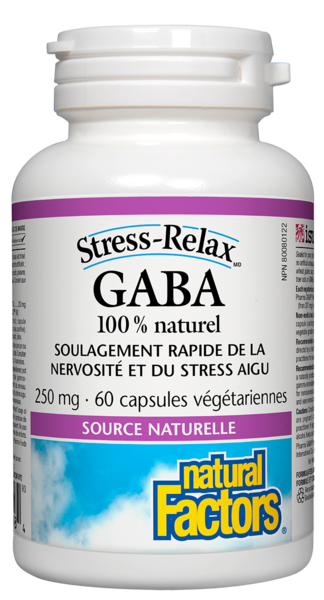 Natural Factors GABA 100 % naturel  250 mg  60 capsules végétariennes
