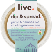 Live Dip & Spread Garlic & Onion Oil Free 198 g