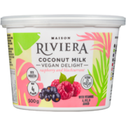 Maison Riviera Vegan Delight Coconut Milk Raspberry and Blackcurrant 500 g