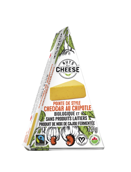 Nuts for Cheese Noix de Cajou Fermentée biologiques Cheddar au Chipotle