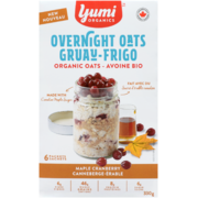 Yumi Organics Overnight Oats Maple Cranberry 6 Packets 330 g