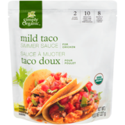 Simply Organic Sauce à Mijoter Taco Doux pour Poulet 227 g