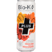 Bio-K Plus Probiotic Iced Tea Hibiscus Ginger Green Tea Organic 355 ml
