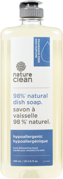 Nature Clean Liquide pour Vaisselle à la Main Non Parfumé 740 ml
