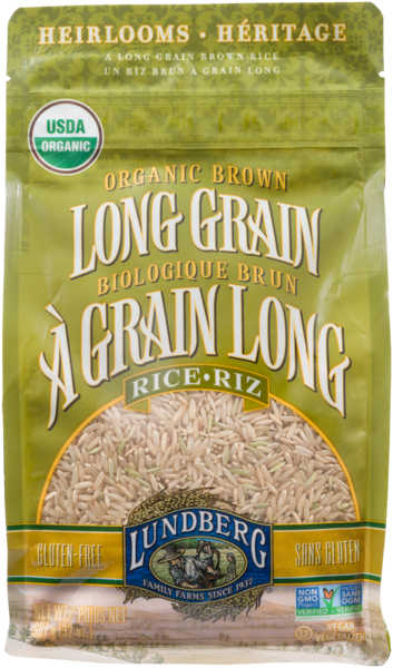 Lundberg Biologique Brun Héritage Riz à Grain Long  907 g