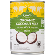 Cha's Organics Organic Coconut Milk Light 400 ml