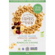 One Degree Organic Foods Rondelles d'Avoine Germées 227 g