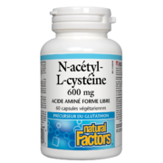 Natural Factors N-acétyl-L-cystéine 600 mg 60 capsules végétariennes
