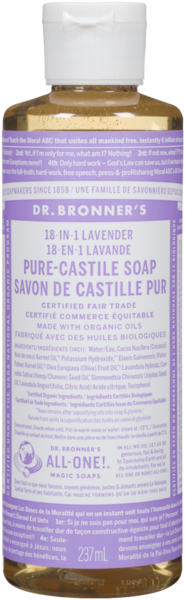 Dr. Bronner's 18-en-1 Lavande Savon de Castille Pur 237 ml