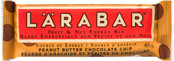 Lärabar Barre Énergétique aux Fruits et aux Noix Beurre d'Arachide et Pépites de Chocolat 45 g