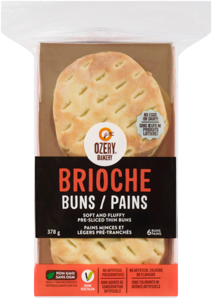 Ozery Bakery Pains Minces et Légers Pré-Tranchés Brioche Pains 6 Pains 378 g