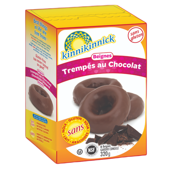 Kinnikinnick Beignes enrobés de chocolat  sans gluten