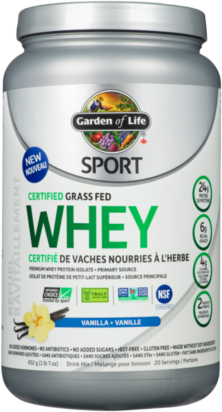 Garden Of Life SPORT - Petit-lait certifié de vaches nourries à l'herbe - Vanille