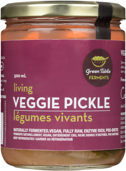 Green Table Ferments Veggie Pickle Légumes Vivants 500 ml