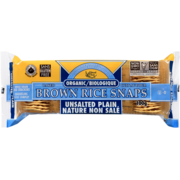 Edward & Sons Brown Rice Snaps Whole Grain Rice Crackers Unsalted Plain Organic 100 g