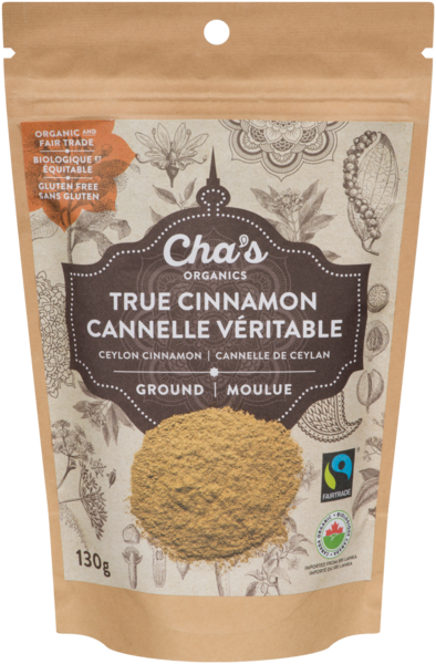Cha's Organics Cannelle Véritable Moulue 130 g