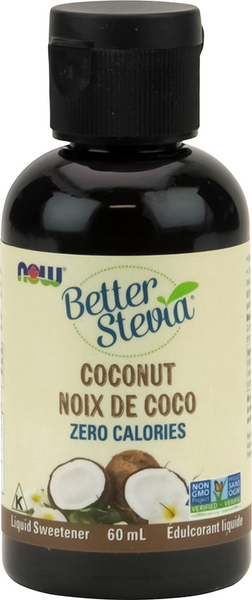 Now F. Stevia Liquide Noix Coco 60Ml