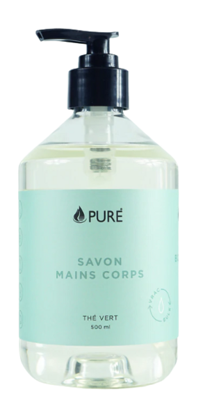 Pure Savon Mains & Corps Thé Vert 500ml