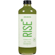 Rise Kombucha Sparkling Fermented Beverage Lime & Matcha Organic 1 L
