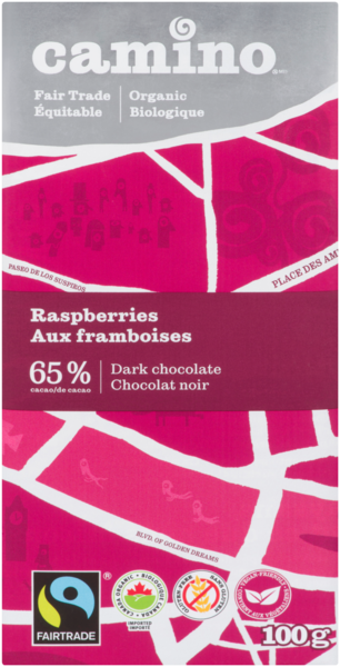 Camino Chocolat Noir aux Framboises 100 g
