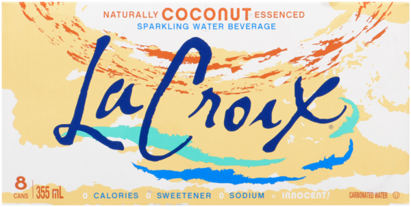 La Croix Sparkling Water Beverage Naturally Coconut Essenced