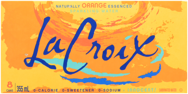 La Croix Sparkling Water Naturally Orange Essence