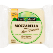 Earth Island Fromage Alternatif Mozzarella Style Tranches 10 Tranches 200 g
