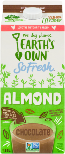 Earth's Own SoFresh Fortified Almond Beverage Chocolate 1.89 L