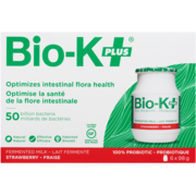 Bio-K+ Probiotique à boire à base de lait - Fraise - 6 pots