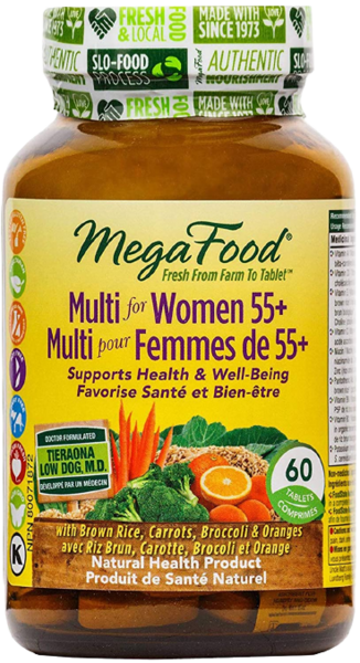 Megafood Multivitamines Quotidiennes pour Femmes de 55 + 60 Comprimés